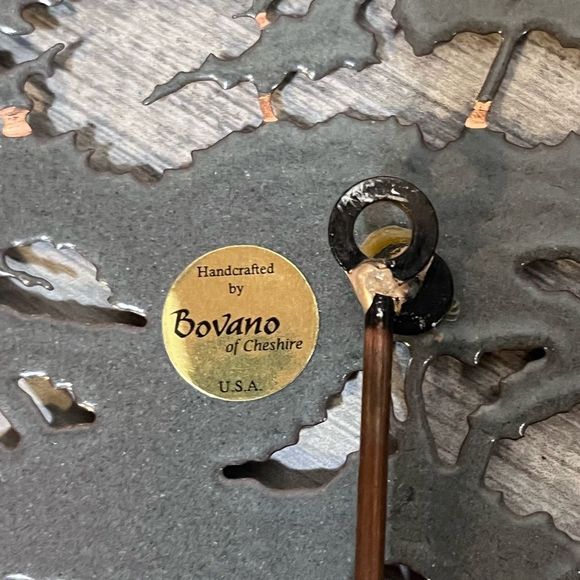 Bovano of Cheshire Connecticut Handcrafted Metal Art Wall Decor Glass Enamel - Picture 5 of 6